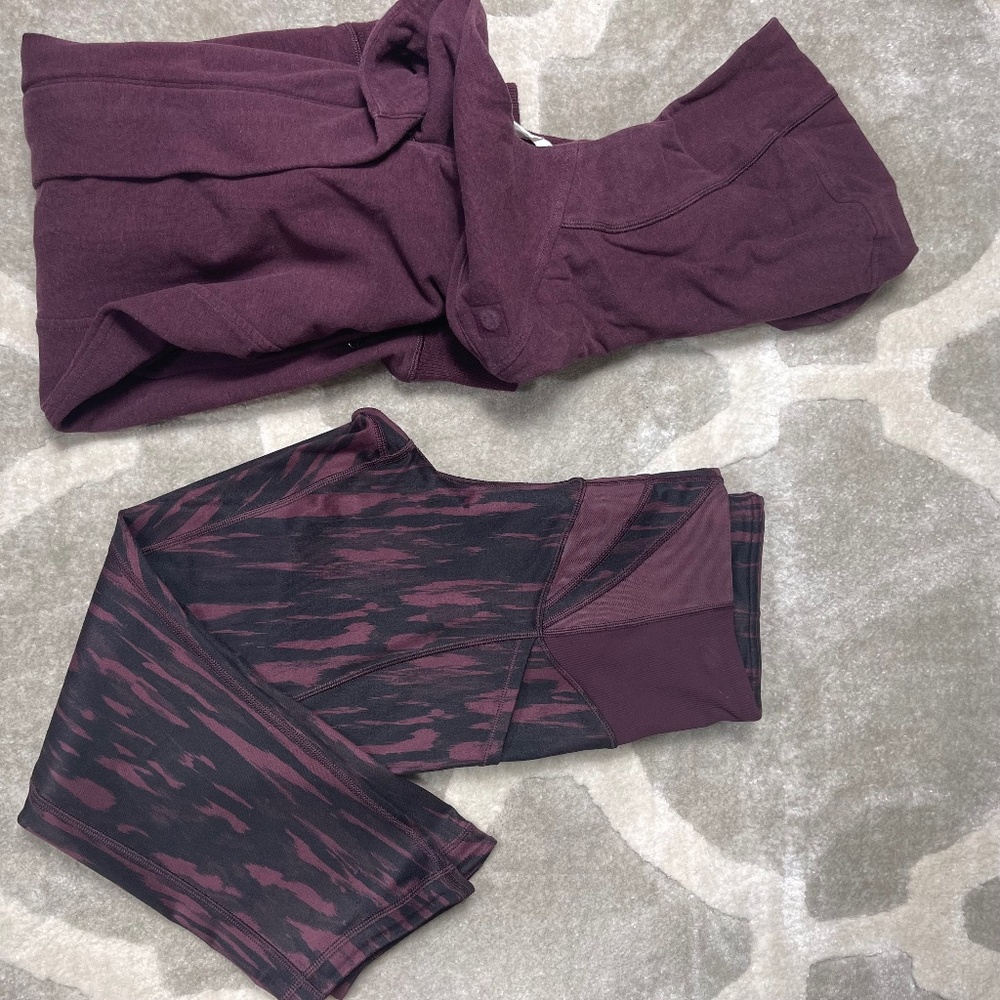 Lululemon Athletica hoodie track suit